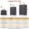 Hardshell Luggage Sets 3 Pieces 20" / 24" Luggages And Cosmetic Case Spinner Suitcase With Tsa Lock Lightweight - Black - Image 2