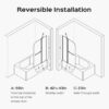 Frameless Folding Shower Doors For Bathtub - Matte Black - Image 3