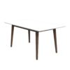 Levi - Modern Style Rectangular Dining Kitchen Table - Dark Brown / White - Image 7