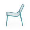 Outdoor Iron Chair With Mesh Design - Teal - Image 8