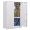 Metal Storage Cabinet With Locking Doors And Adjustable Shelf, Folding Filing Storage Cabinet, Folding Storage Locker Cabinet For Home Office, School, Garage - White - Image 15
