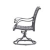 Patio Outdoor Dining Swivel Rocker Chairs With Cushion (Set of 2) - Dupione Brown - Image 10