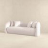 Mason - Mid-Century Modern Luxury Tight Back Curvy Couch - White - Image 4