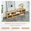 2 Piece Cube TV Stand And L Shaped Entertainment Center With Open Storage And 2 Shelves - Burly Wood - Image 8