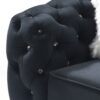 Loveseat With Flared Arms - Black - Image 6