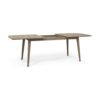 Placidity - Outdoor Expandable Dining Table With Slatted Tabletop And Tapered Legs - Gray - Image 6