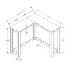Corner Accent Console Table For Entryway, Contemporary And Modern - Taupe - Image 5