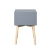 Side Table With 2 Drawer, Mid-Century Modern Storage Cabinet For Bedroom - Gray - Image 5