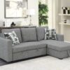 Pensole - Reversible Pop-Up Sleeper Sectional - Gray - Image 6