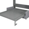 Queen Size Murphy Wall Bed With Cushion - Gray - Image 11