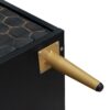3 Door Storage Cabinet, Buffet Sideboard With Adjustable Shelves, Honeycomb Seamless Hexagons Pattern Metal Door For Living Room, Dining Room, Kitchen, Entrance - Black - Image 18