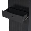 Stylish Bathroom Storage Cabinet With 2 Laundry Baskets And Drawer - Black - Image 17