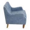 Accent Chair, Living Room Chair, Footrest Chair Set With Vintage Brass Studs, Button Tufted Upholstered Armchair For Living Room, Comfy Reading Chair For Bedroom, Reception Room - Blue - Image 21
