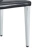 (Set of 4) Backrest Chairs With Silver Metal Legs A Perfect Match For Minimalist And Modern Home Styles - Black / Silver - Image 9
