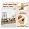 2 Piece Cube TV Stand And L Shaped Entertainment Center With Open Storage And 2 Shelves - Burly Wood - Image 10