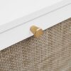Modern Rattan 3 Door Shoe Rack Cabinet For Entryway Freestanding White Storage Unit In Particle Board - White - Image 19