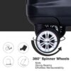 Luggage Set Of 5 Pieces, Expandable Hard Pc Luggage Set With Tsa Lock For Rotating Wheels, Lightweight Rolling Luggage - Black - Image 8