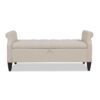 Jacqueline - Tufted Roll Arm Storage Bench - Sky Neutral Beige - Image 5