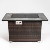 44" Outdoor Fire Pit Table, Propane Fire Table With Ceramic Tabletop Gas Fire Table - Espresso - Image 8