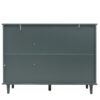 3 Door 3 Drawer Cabinet, American Furniture, Suitable For Bedroom, Living Room, Study - Dark Green - Image 11