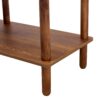 Modern Double Deck TV Cabinet Is Suitable For Living Room, Rectangular Center Table With Open Storage Shelf, Rounded Rubberwood Legs, Stable And Durable - Walnut Brown - Image 9