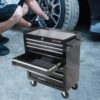 7 Drawers Multifunctional Tool Cart With Wheels - Black - Image 11