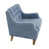 Accent Chair, Living Room Chair, Footrest Chair Set With Vintage Brass Studs, Button Tufted Upholstered Armchair For Living Room, Comfy Reading Chair For Bedroom, Reception Room - Blue - Image 23