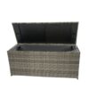 Outdoor Storage Box, 113 Gallon Wicker Patio Deck Boxes With Lid, Outdoor Cushion Storage For Kids Toys, Pillows, Towel, Wicker - Gray - Image 6