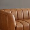 Ava - Genuine Italian Leather Channel Tufted Sofa - Gold / Tan - Image 11