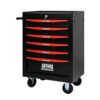 Rolling Metal Tool Chest With 6 Drawers, 20" Steel Storage Cabinet With Ball Bearing Slides - Black / Red - Image 10