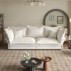 Modern Comfy Upholstered Sofa Cloud Couch, Deep Seat Couches With Multiple Large Soft Pillows, Convertible Deep Seat Chaise Longue For Living Room - Beige - Image 2