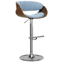 Amery - Adjustable Swivel Bar Stool - Denim Blue