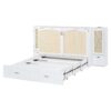 Full Size Murphy Wall Bed With Drawer And Rattan Decoration - White - Image 12