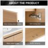 Bathroom Vanity With Resin Countertop Sink, 2 Doors Cabinet Set - Oak - Image 8
