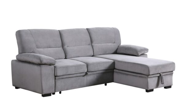 Kipling - Reversible Sleeper Sectional Sofa Chaise - Gray