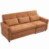 2 In 1 Sofa 3 Seater Sofa With Sofa Bed And Reversible Recliner - Orange - Image 15