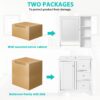Bathroom Vanity With Sink, Modern Elegant Bathroom Storage Cabinet With 3 Drawers And Adjustable Shelves, Freestanding Vanity Set With Mirror Cabinet, Single Sink Bathroom Vanity - White - Image 9