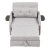 3 In 1 Pull Out Sofa Sleeper With Wing Table And USB Charge - Gray - Image 11