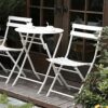 3 Piece Patio Bistro Set Of Foldable Round Table And Chairs - White - Image 8