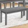 Bench, Rectangular, Upholstered, Transitional Versatile Design - Gray - Image 10