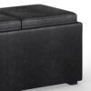 Avalon - 5 Piece Storage Ottoman - Distressed Black - Image 5