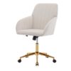 Ergonomic Swivel Office Chair, Adjustable And Comfortable - Beige - Image 6