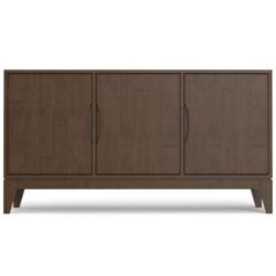 Harper - 3 Door Sideboard Buffet / Storage Cabinet - Walnut Brown