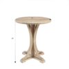 Accent Table Round Rustic Ash Veneer Reclaimed Wheat - Natural - Image 3
