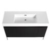 Freestanding Bathroom Vanity With Resin Sink And Storage Cabinet - Dark Oak - Image 11