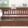 Twin Size Daybed Bed With Two Drawers - Walnut - Image 18