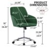 Adjustable Office Chair, Home Bedroom, Ergonomic Swivel Chair, Backrest Seat, Comfortable For Long Sitting - Green - Image 15