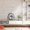 3 Speed High Velocity Industrial Heavy Duty Metal Floor Fan With Tilting Head For Outdoor / Indoor Use - Black - Image 3