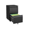 2 Drawer File Cabinet With Lock, Metal Under Desk Rolling Filing Cabinet Fits Letter / Legal / A4 Size For Home Office, Mobile Filing Cabinet - Black - Image 16