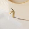 Contemporary Single Handle Lavatory Basin Faucet Durable Brass - Brushed Gold - Image 5